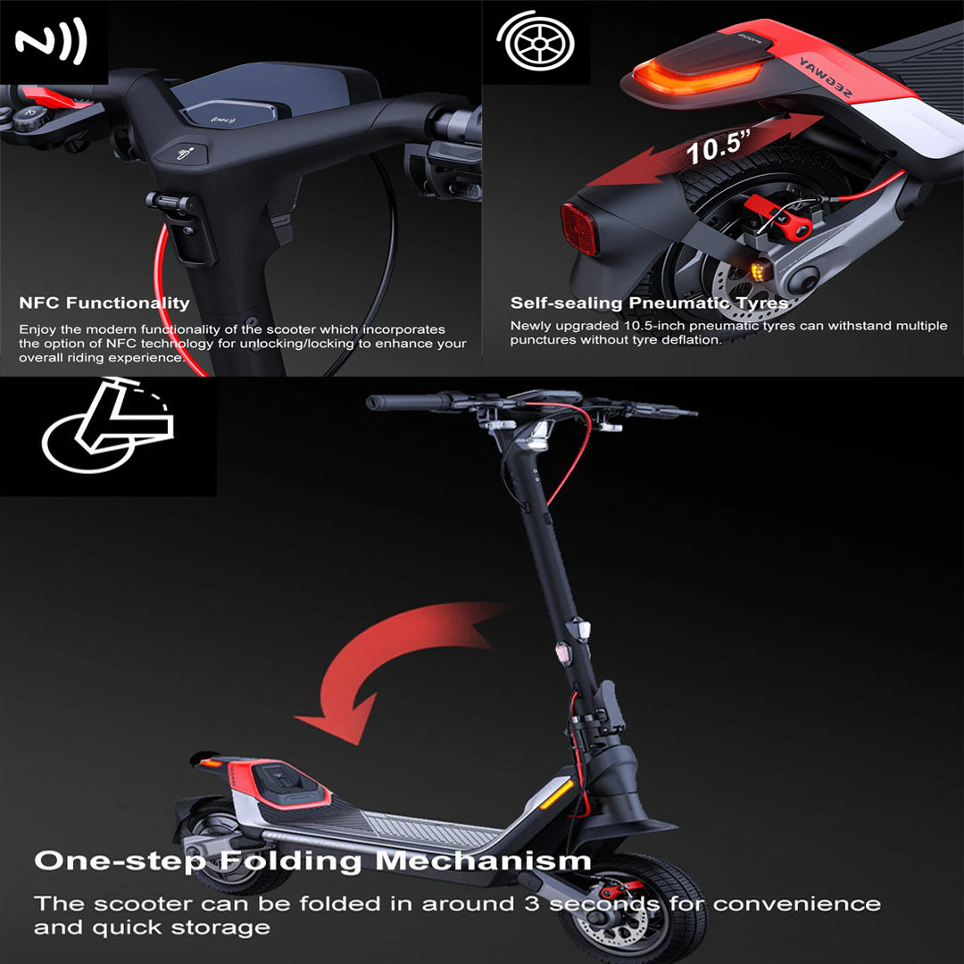 Segway KickScooter P100SUTop Speed 48km/hTypical Range to 100km UAE